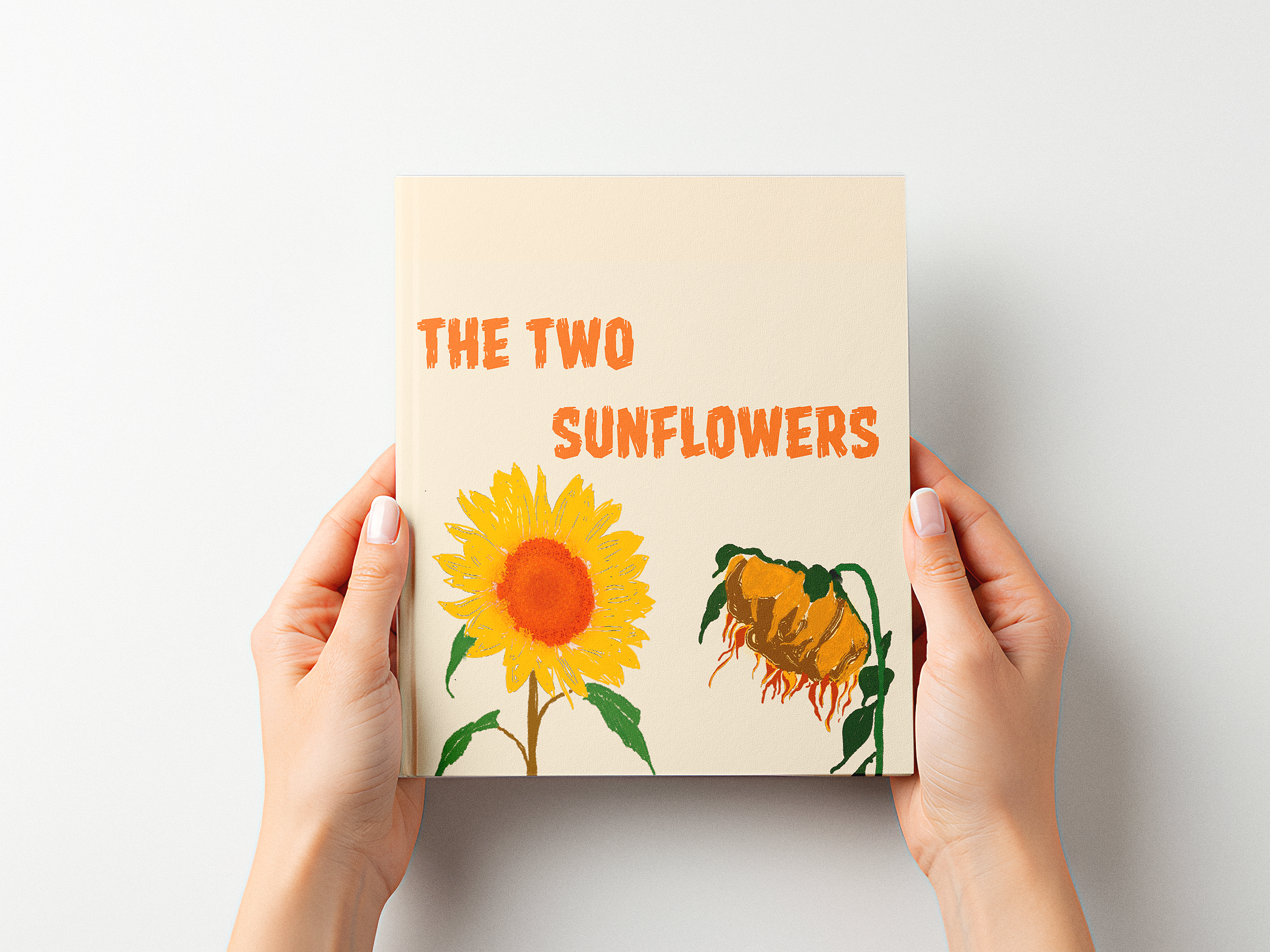 Two sunflowers facing each other, symbolizing growth, healing, and personal experience.