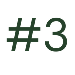 Grünes Hashtag mit der Nummer 3