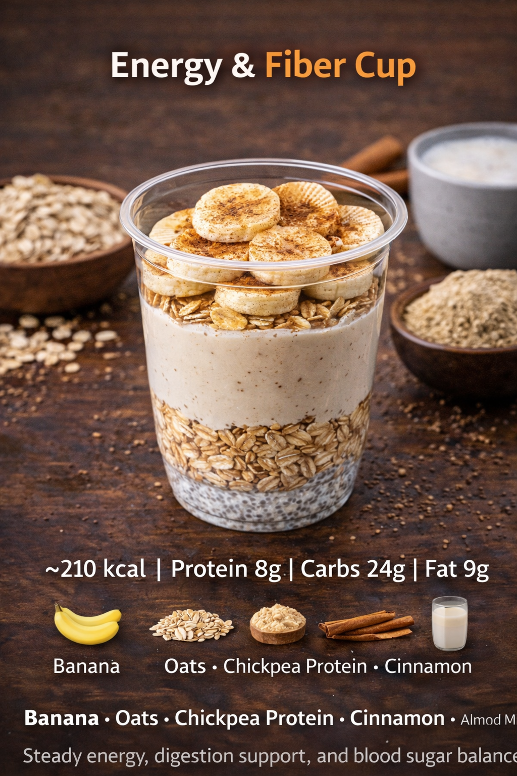 🥕 Energy & Fiber snack cup