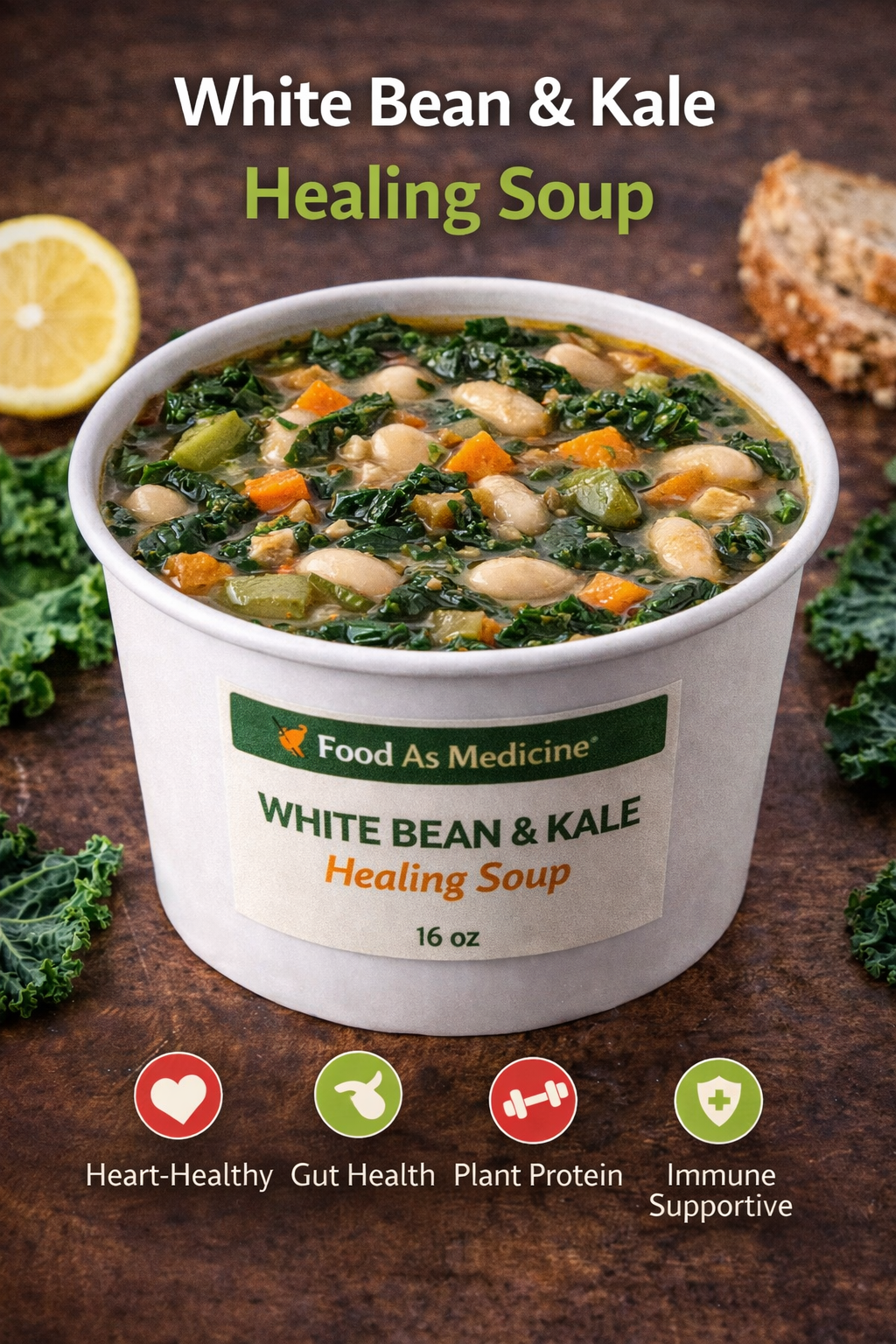 🌿 White Bean & Kale Healing Soup