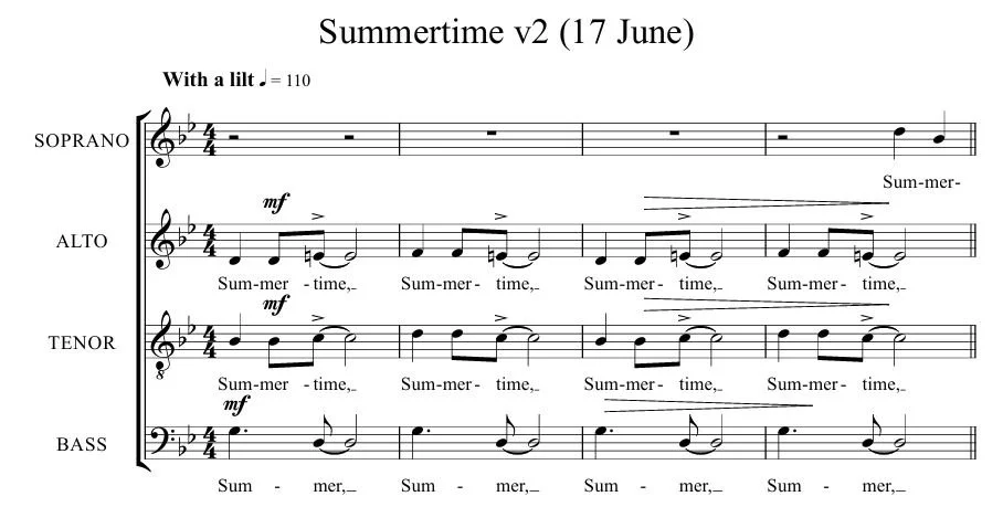 Click for a video of my arrangement by The Thames Head Singers in Stroud - July 2017.