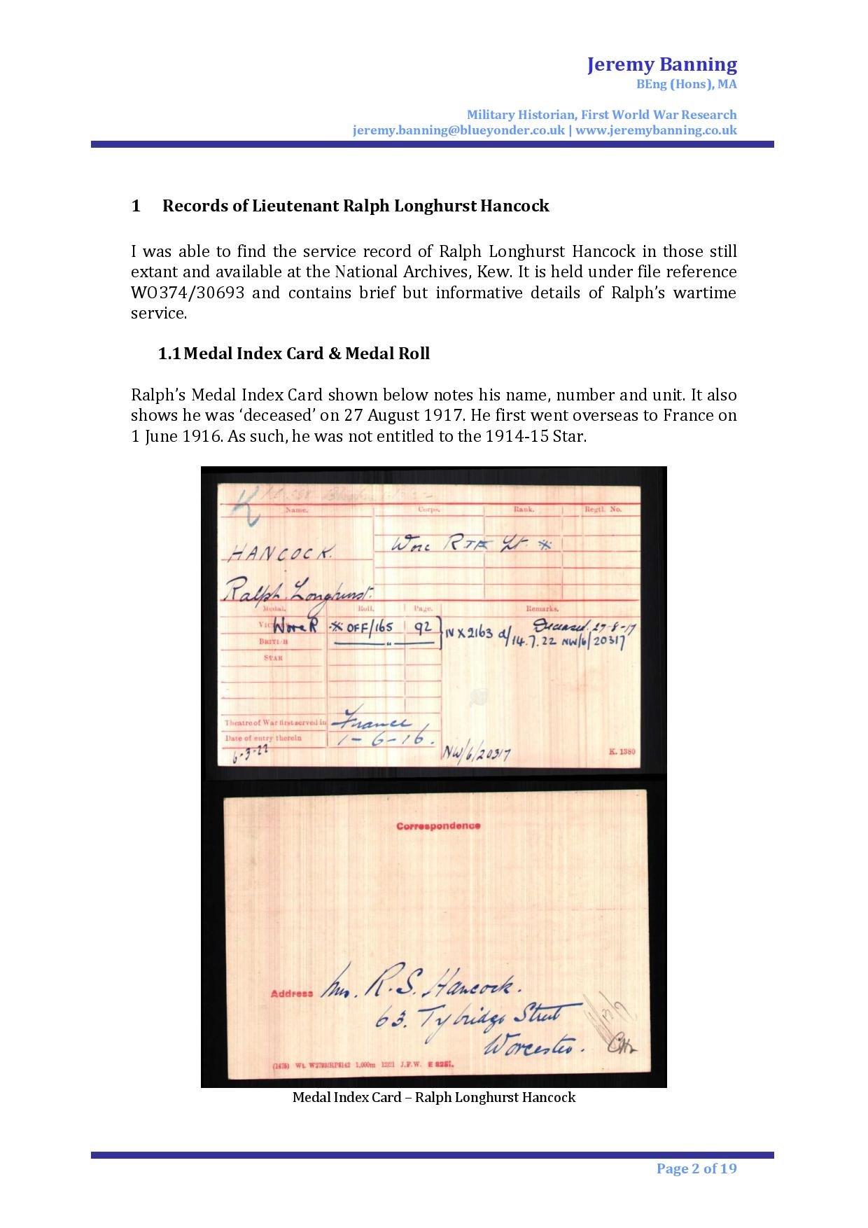 Short report on wartime service and death of Lt Ralph Longhurst Hancock, 8th Worcestershire Regt - Copy-page-002.jpg