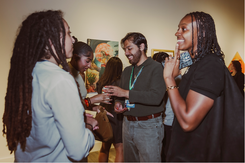 Shot of the AIGA Indy Creatives in Color Art Show 2026 preview party.