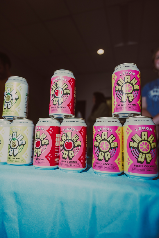 Photo of Shake Up Cocktails, another sponsor of the 2026 Creatives in Color Art Show, hosted by AIGA Indianapolis.
