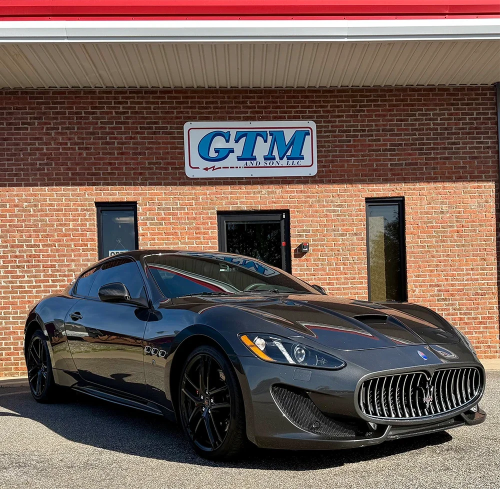 Maserati service, repair, and restoration at GTM AND SON specializing in classic and modern models including engine, cooling system, suspension, and brake maintenance.