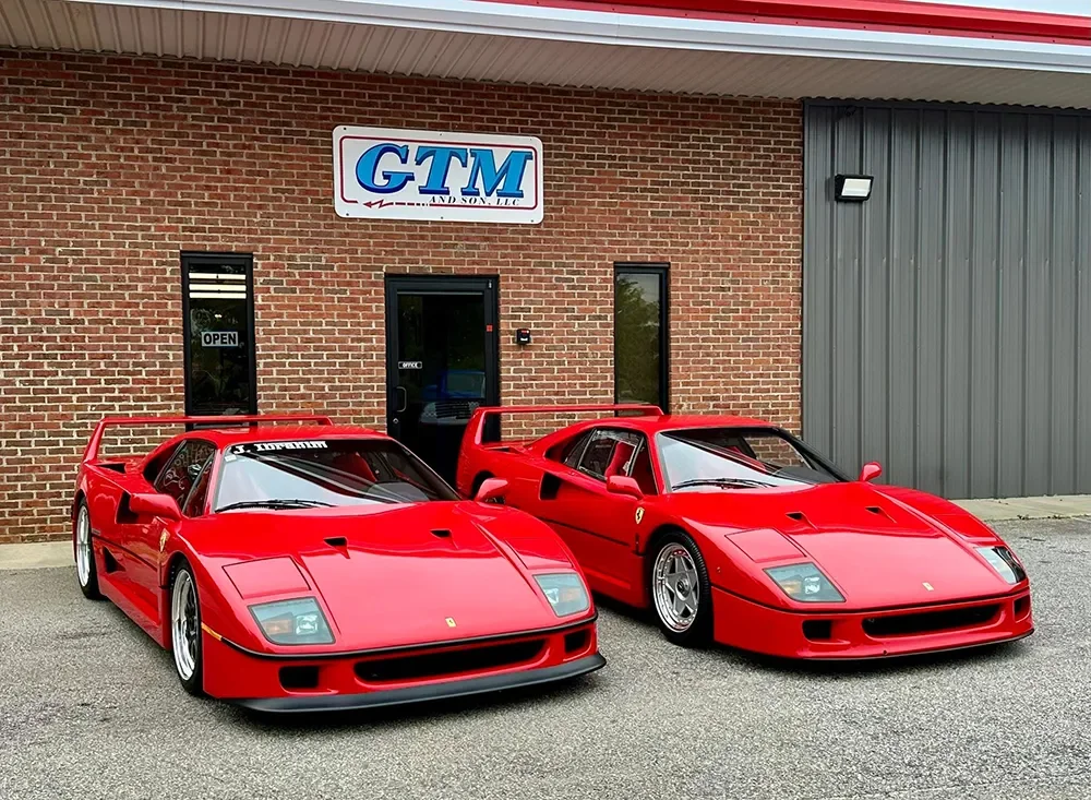 Ferrari F40 expert care and secure service at GTM & SON, providing meticulous attention, safety, and peace of mind for collector vehicles.