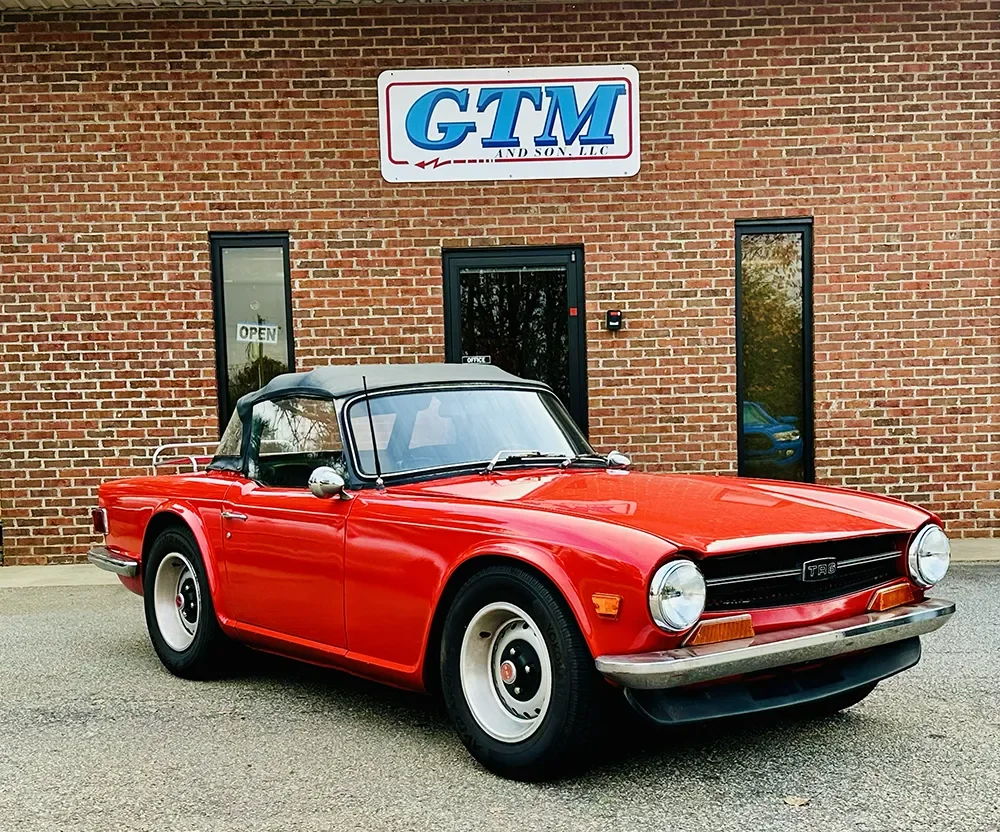 Triumph service, repair, and restoration at GTM & SON for all models, including engine, gearbox, electrical systems, chassis, suspension, and full restorations.
