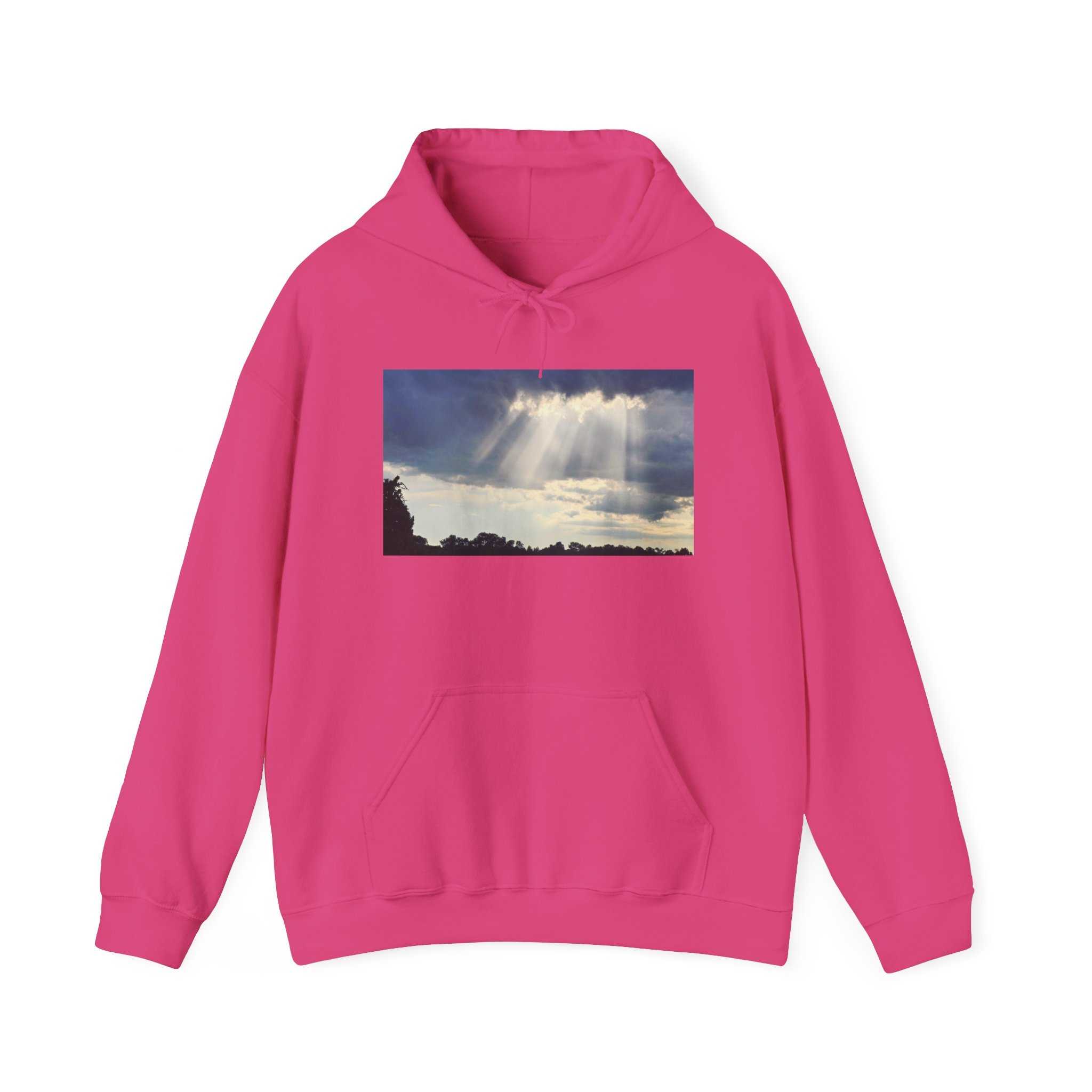 Sunbeam Sky Hoodie — Inspirational Cloud Rays Sweatshirt