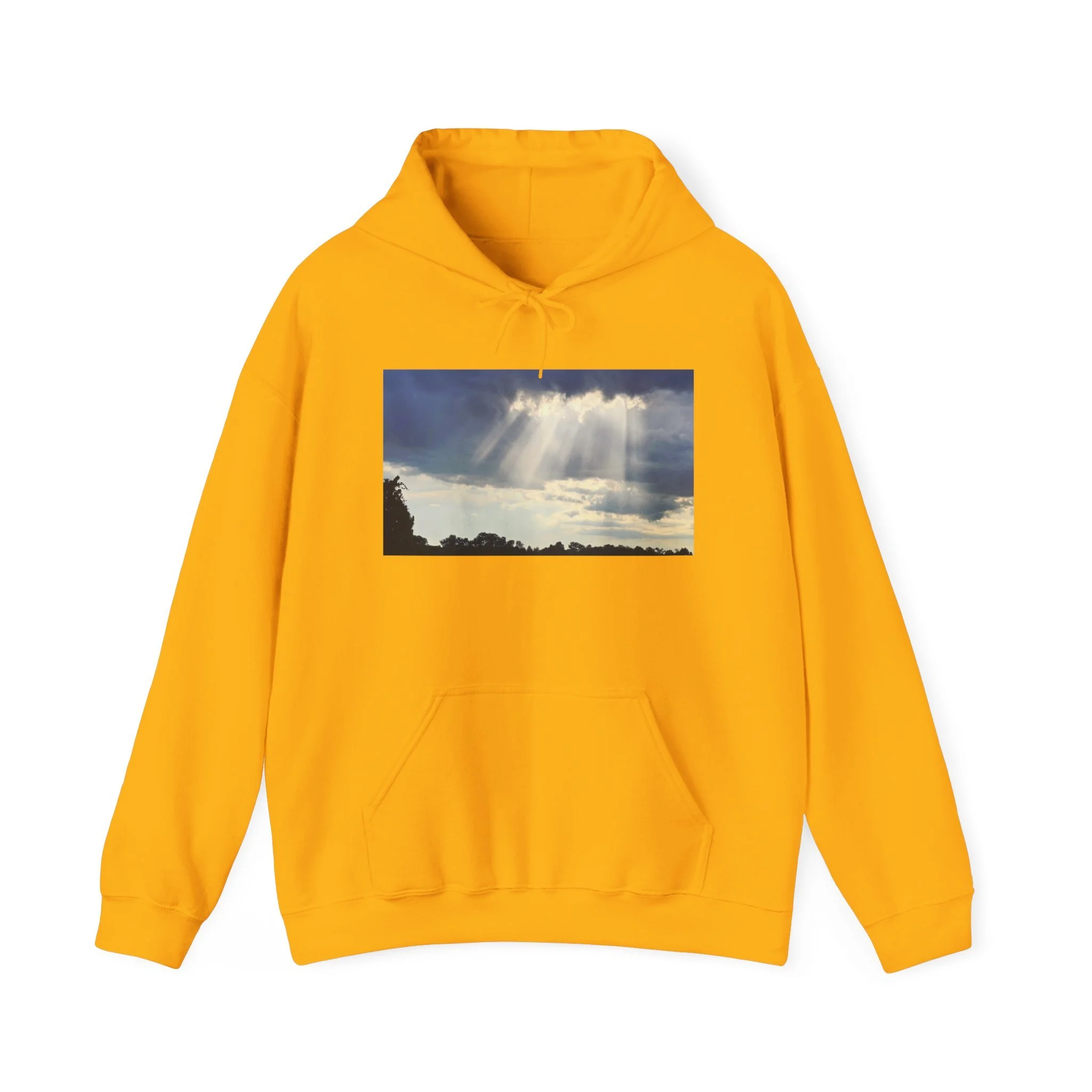 Sunbeam Sky Hoodie — Inspirational Cloud Rays Sweatshirt