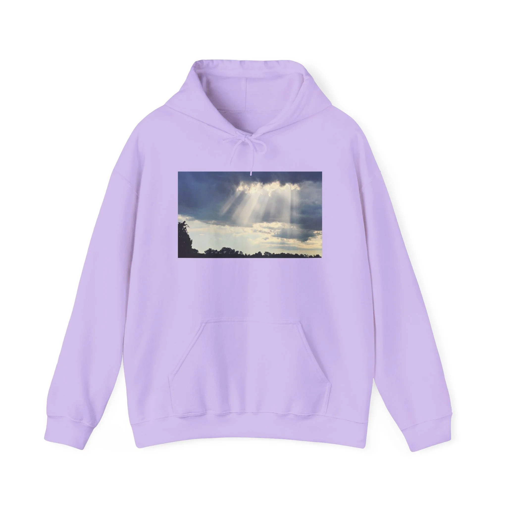 Sunbeam Sky Hoodie — Inspirational Cloud Rays Sweatshirt