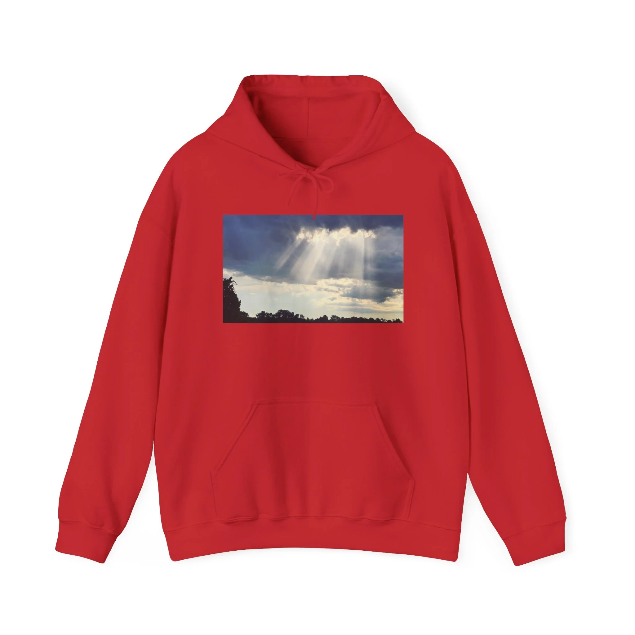 Sunbeam Sky Hoodie — Inspirational Cloud Rays Sweatshirt