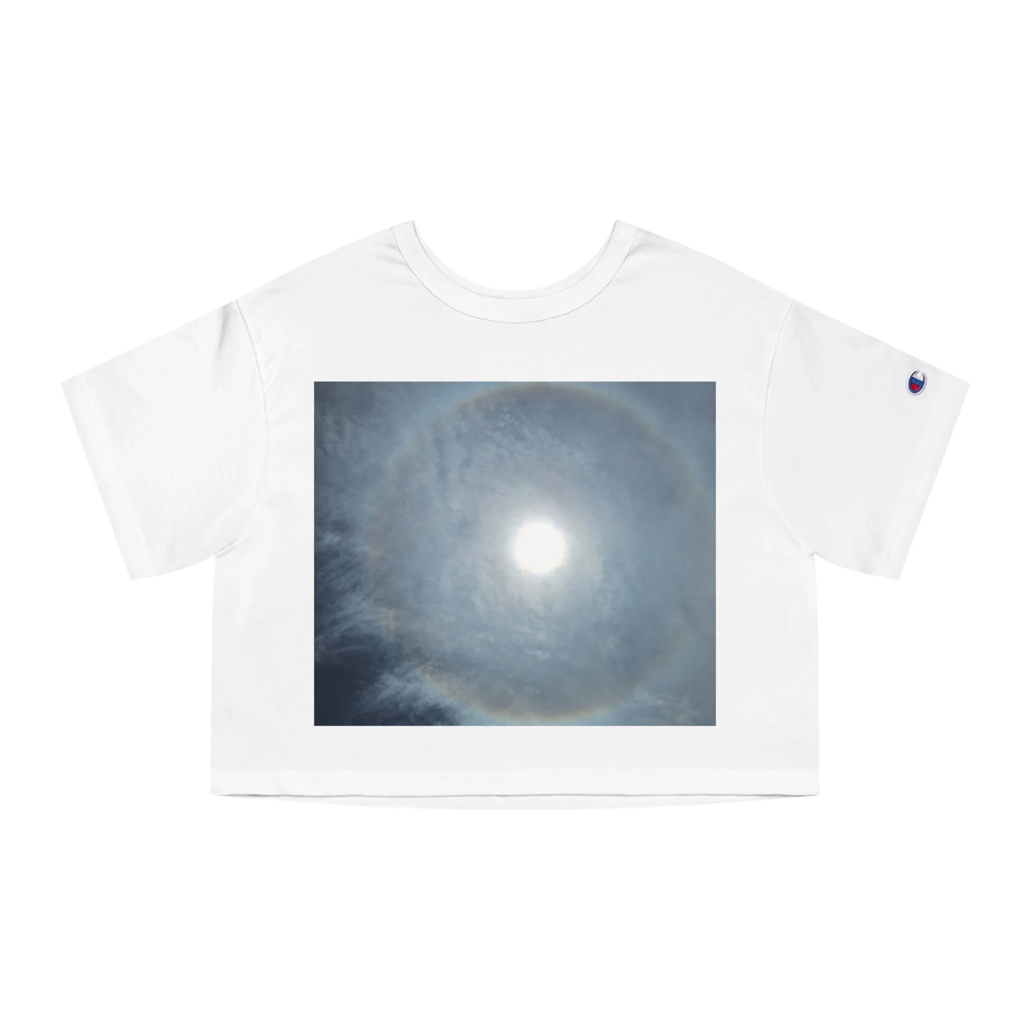 Sun Dog Graphic Women's Cropped T-Shirt