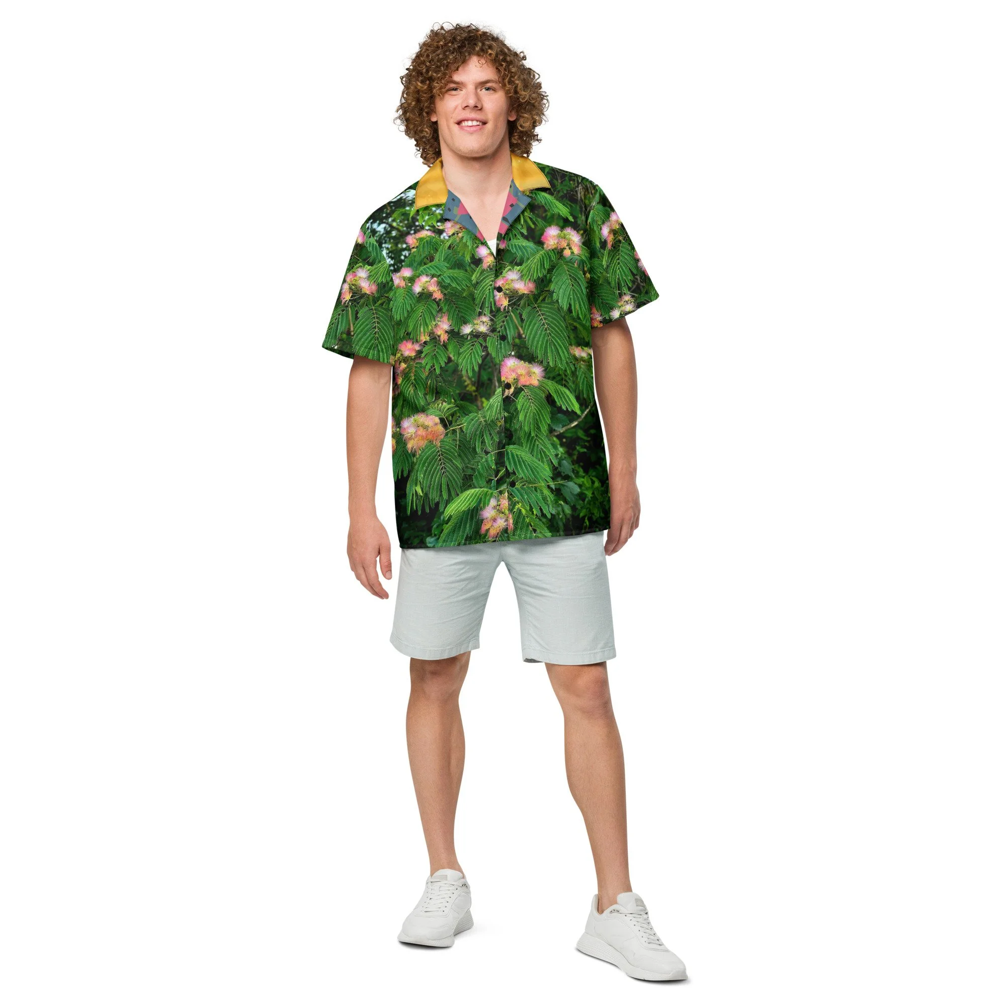Mimosa and Gold Unisex button shirt