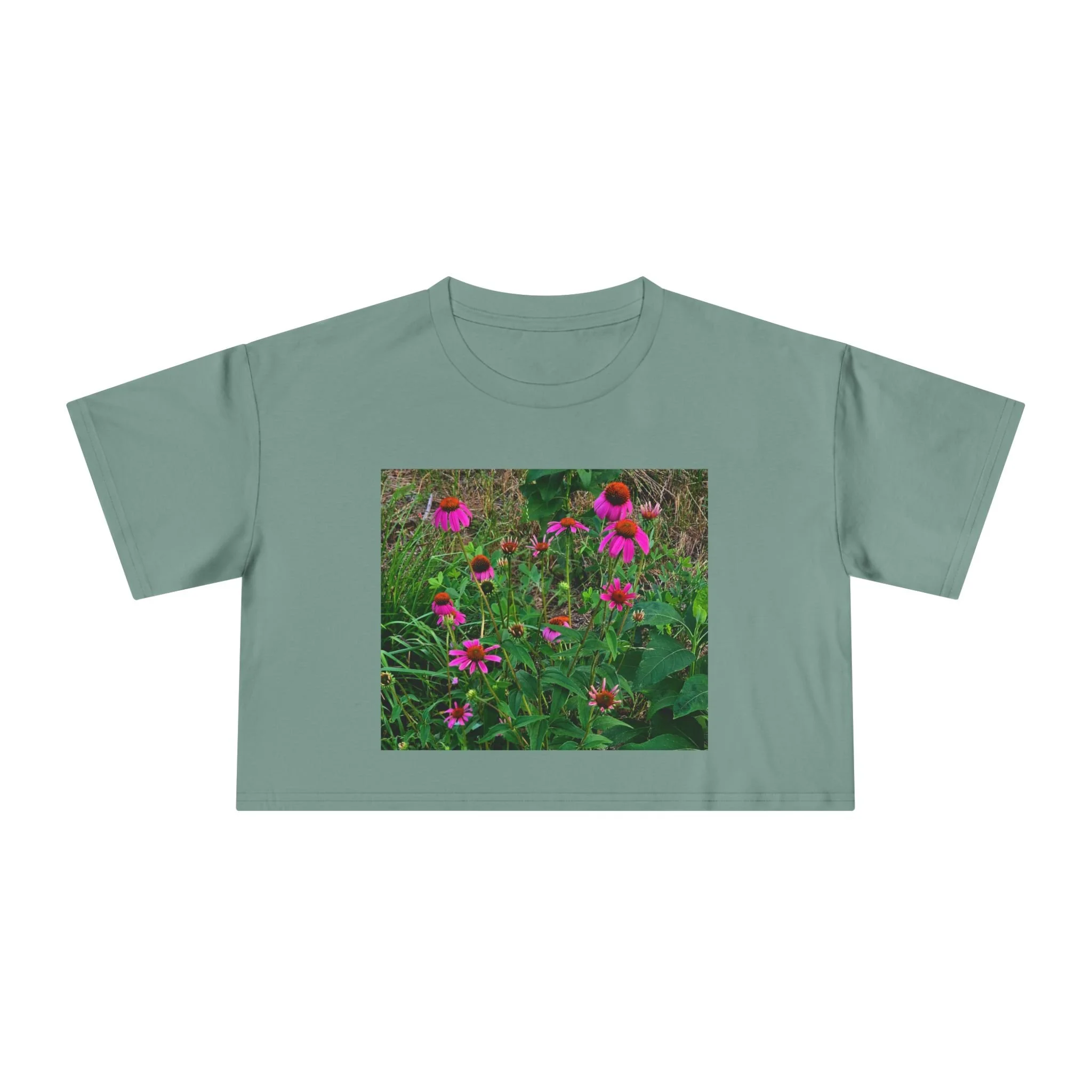Purple Coneflower Women's Crop Tee