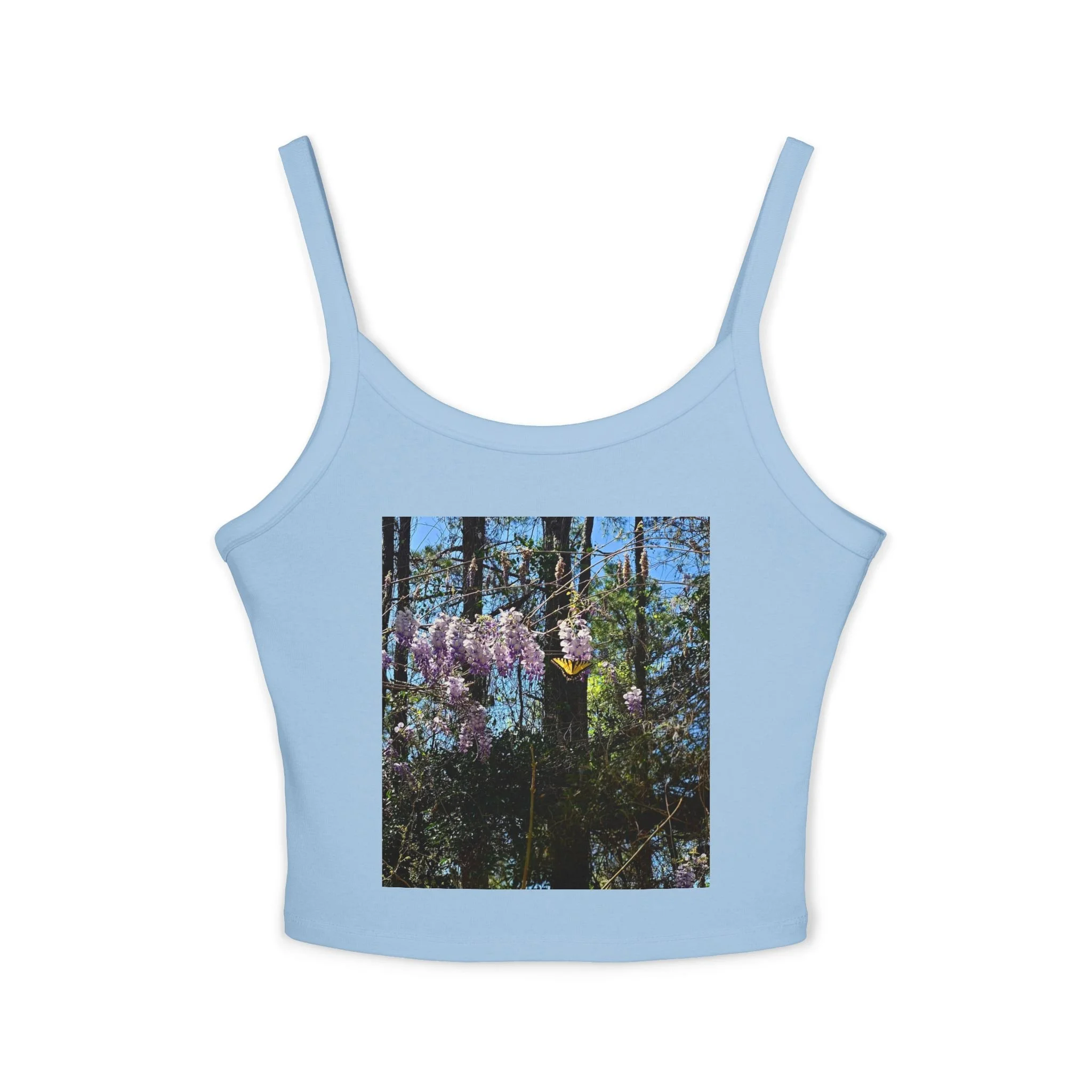 Wisteria Butterfly Women's Spaghetti Strap Tank Top