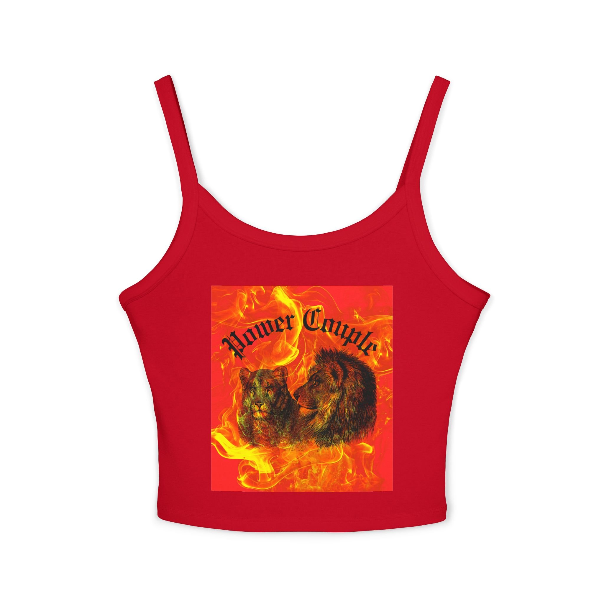 Power Couple Blazing Women's Spaghetti Strap Tank Top