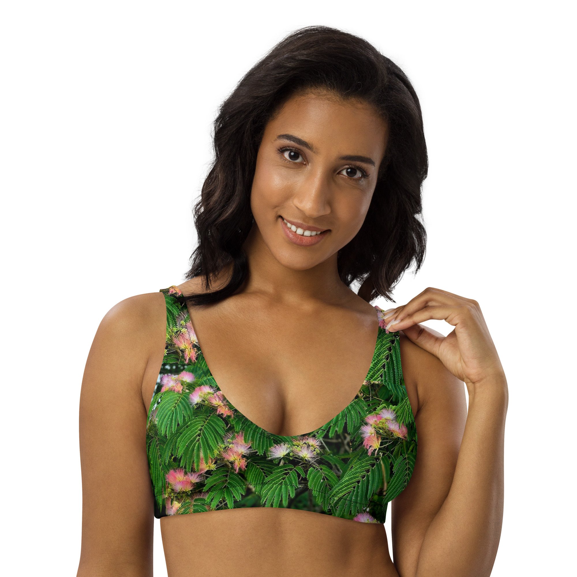 Mimosa Tree Recycled padded bikini top