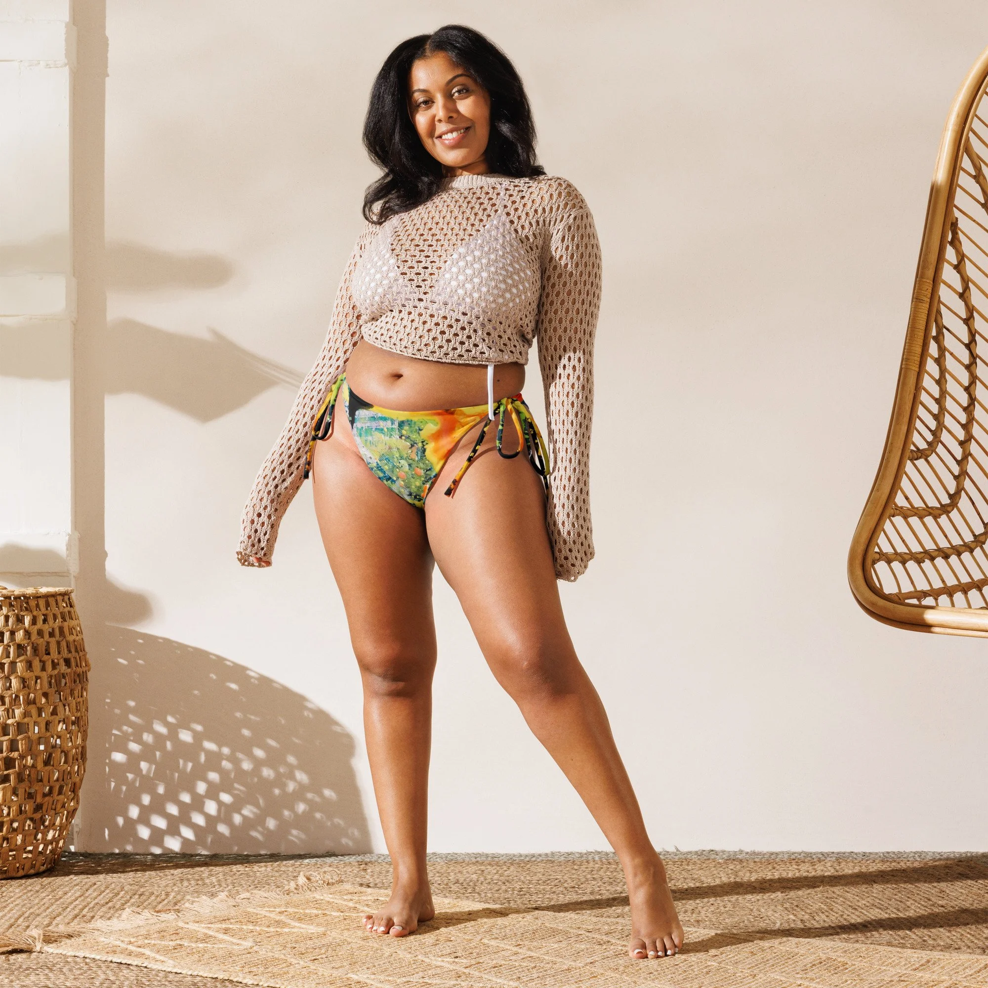 Music Dance Scene Bottoms All-over print recycled string bikini bottom