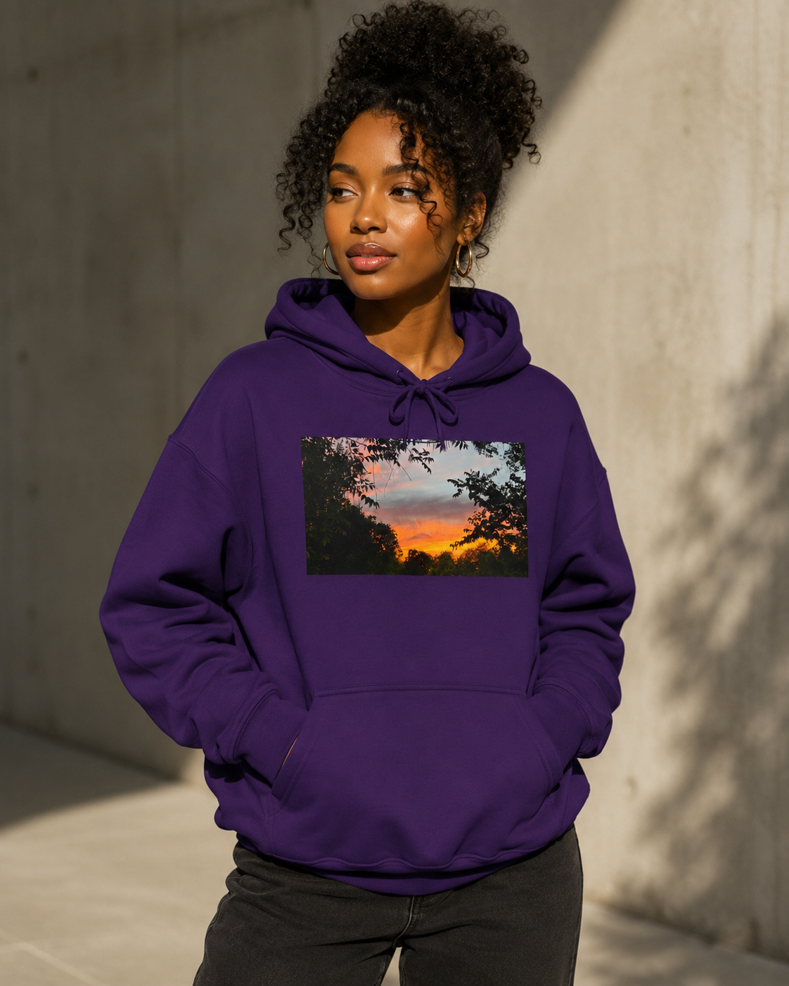 Sunset Silhouette Hoodie —  Pullover