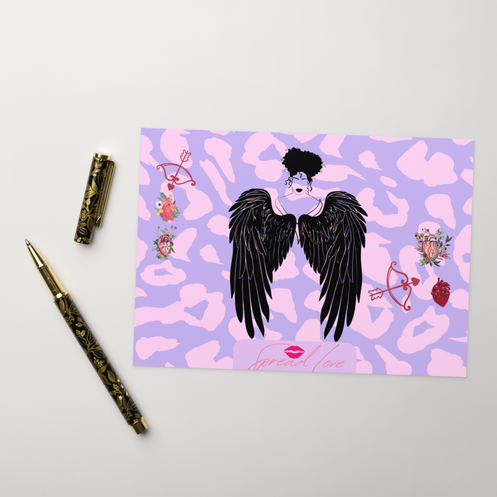 Spread Love Greeting card_ Light Purple