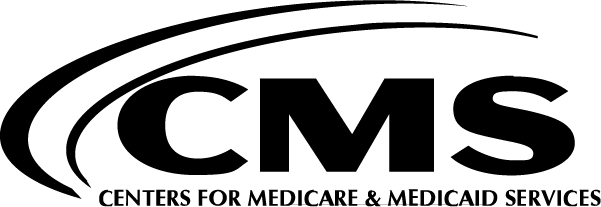 CMS logo with text "Centers for Medicare & Medicaid Services" and stylized curved lines above.