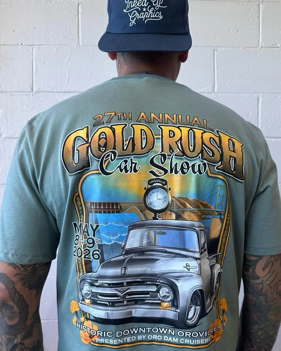 2026 Gold Rush tees for @orodamcruisers . Stoked on how clean this one came off the press. A print that proves craftsmanship still matters💪🏼🔥👌