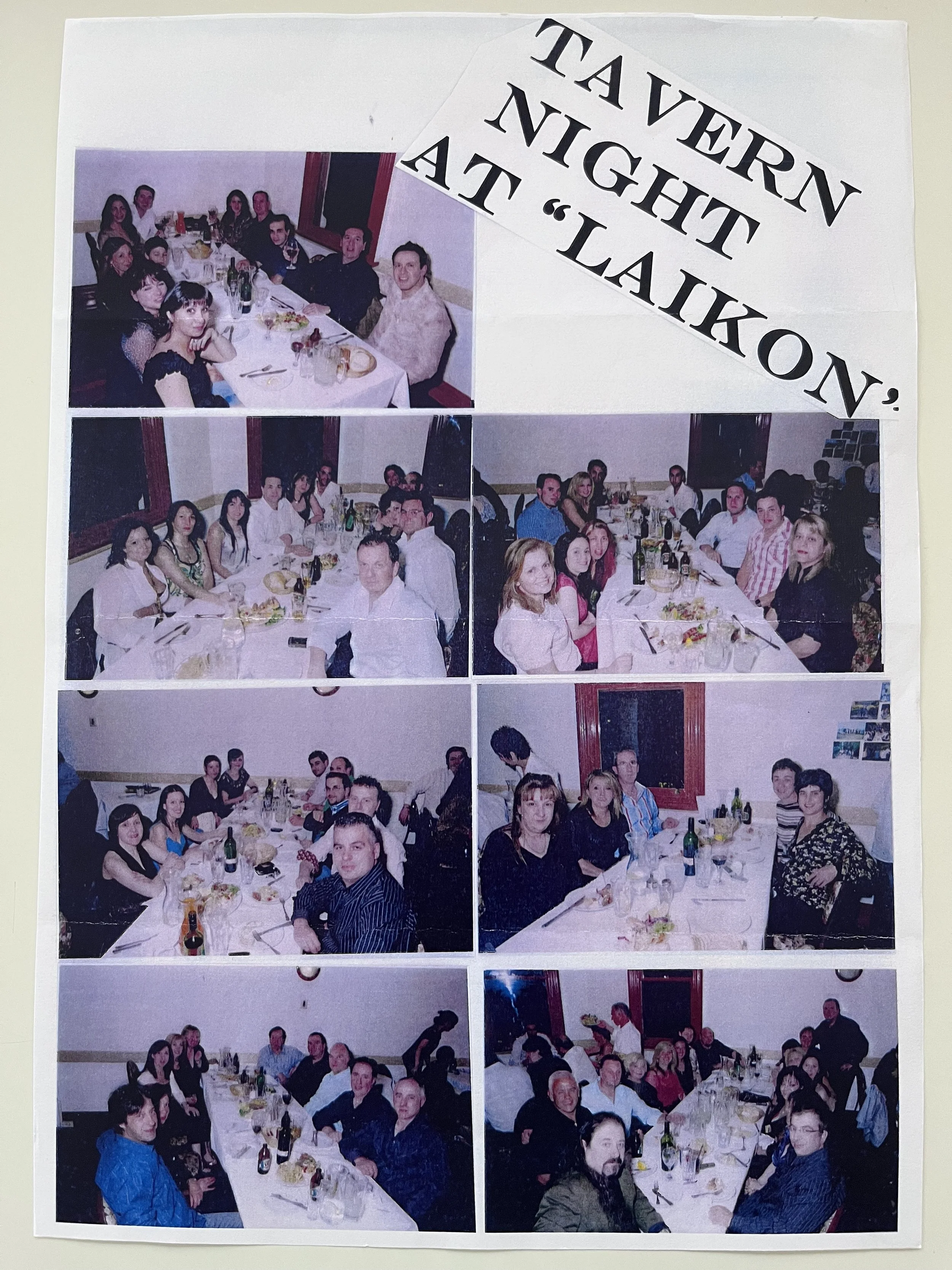 Tavern night at Laikon, Richmond, 20 October 2007.