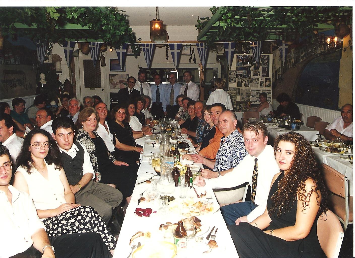 AGM, elections and lunch at Samos Tavern, Windsor, 23 August 1998.
