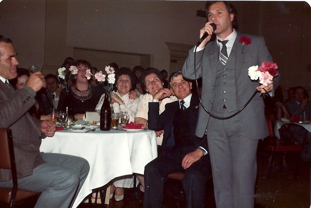 Samian musician Nikos Sarantou at Essendon Town Hall, 22 September 1984.