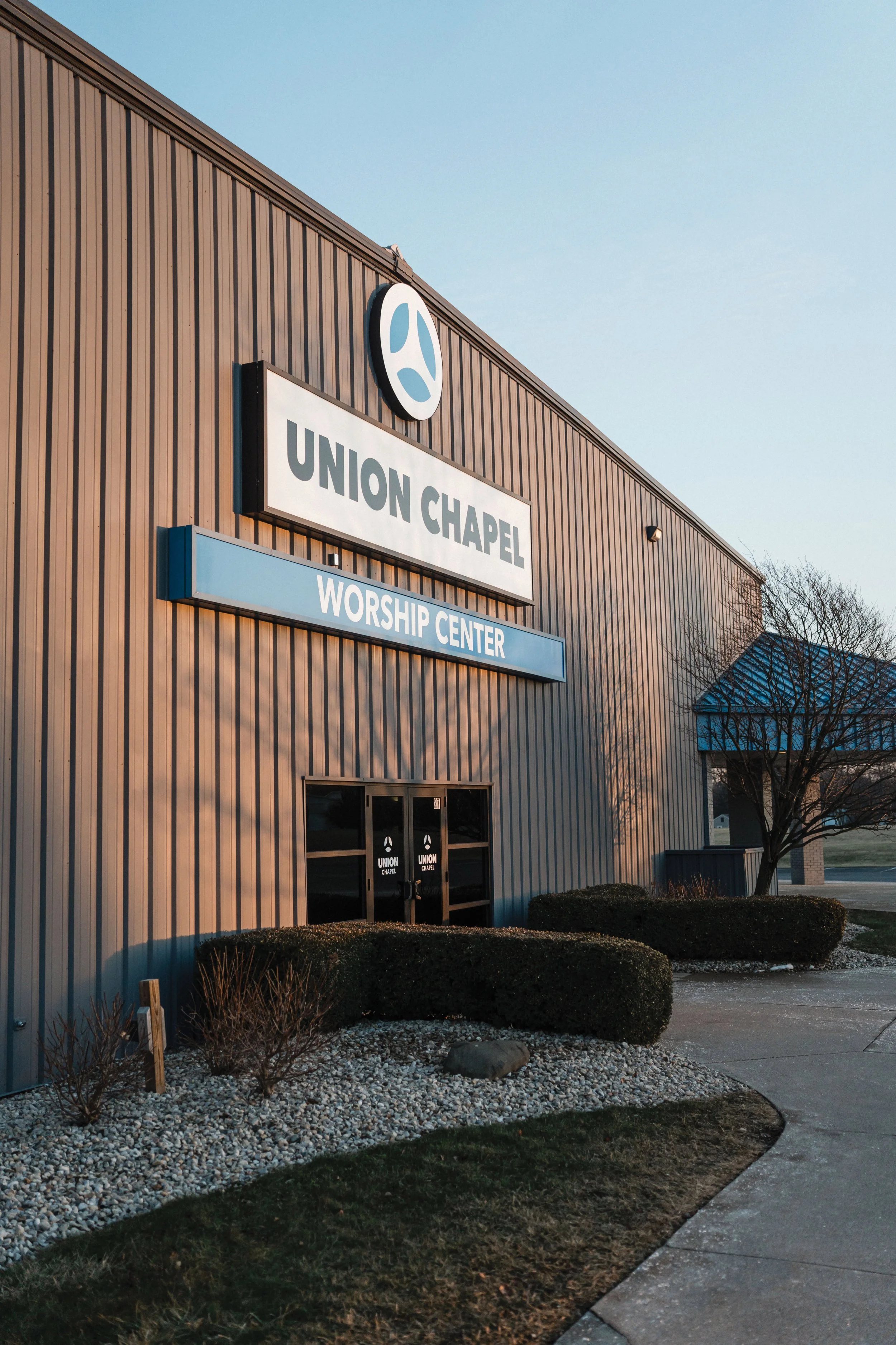 The front side of the Union Chapel Worship Center.