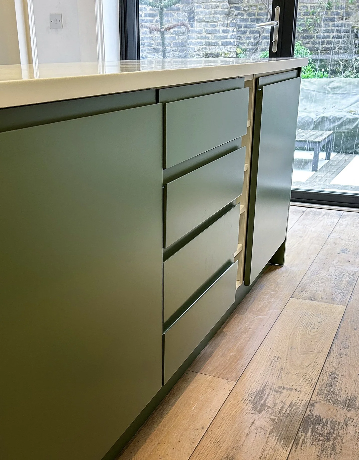Domestic property luxury painting and decorating respray project for kitchen in Southbourne, Bournemouth
