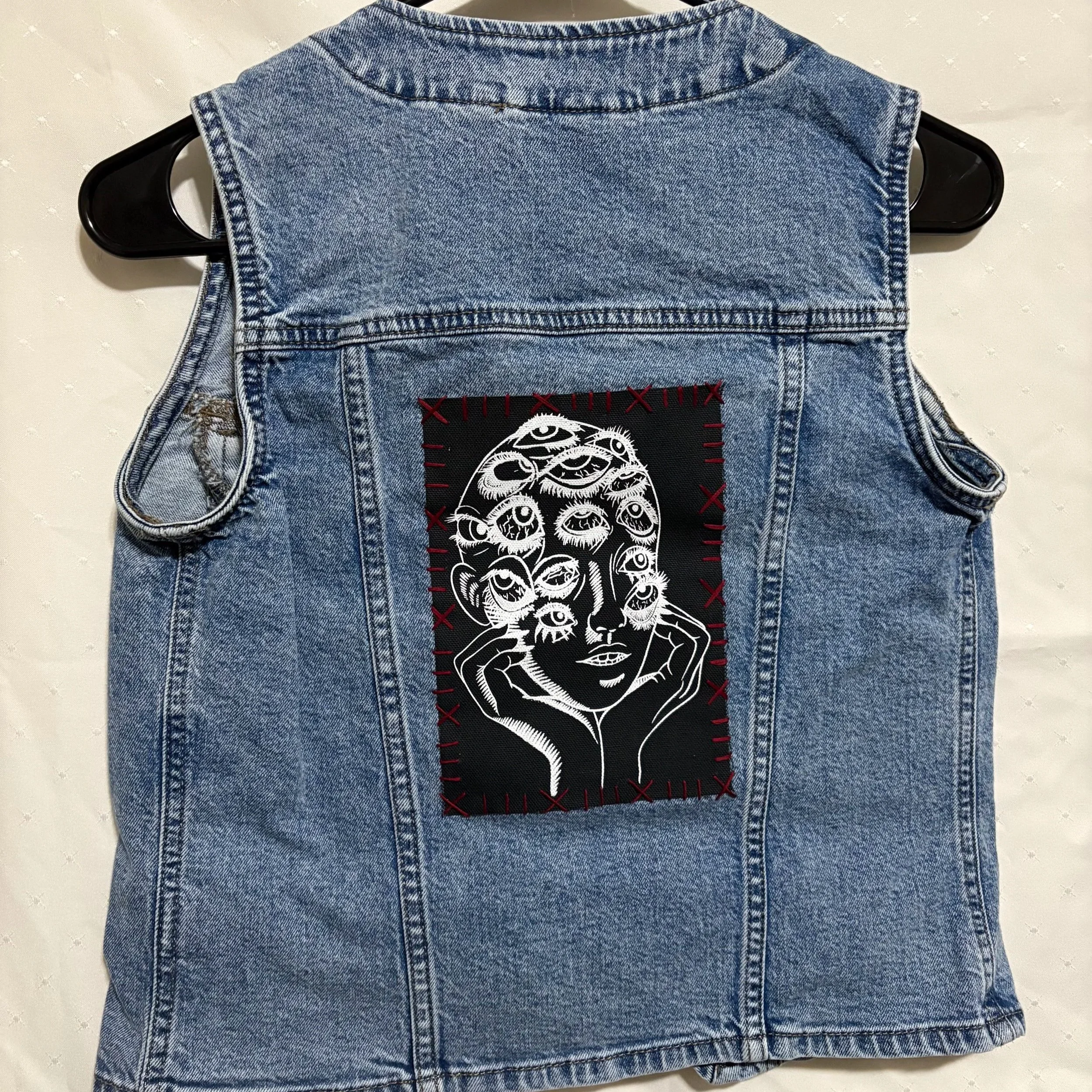 Eyeball Lady Patched Vest (XS)