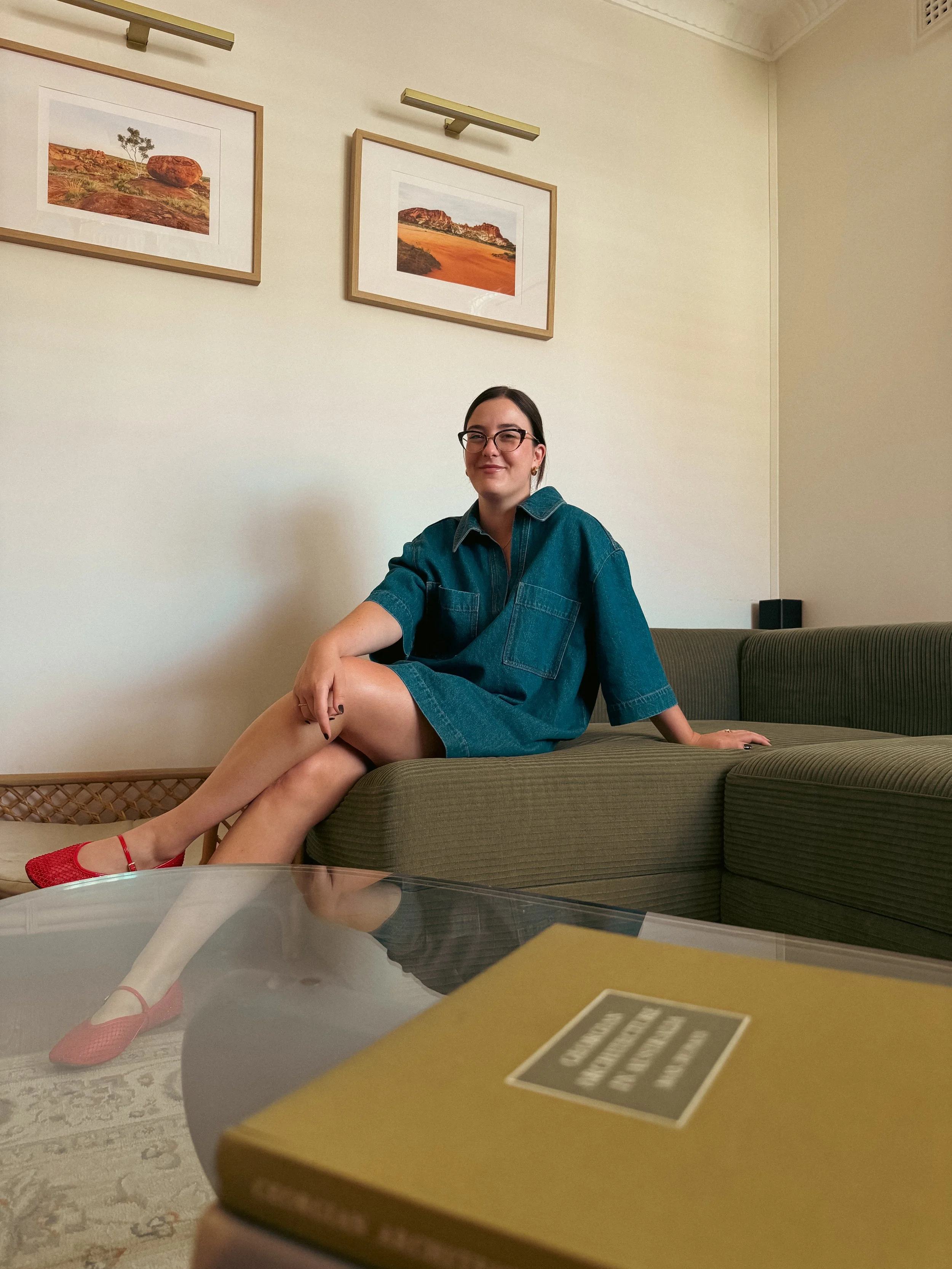 Jess Bortolazzo, interior designer, smiles at the camera