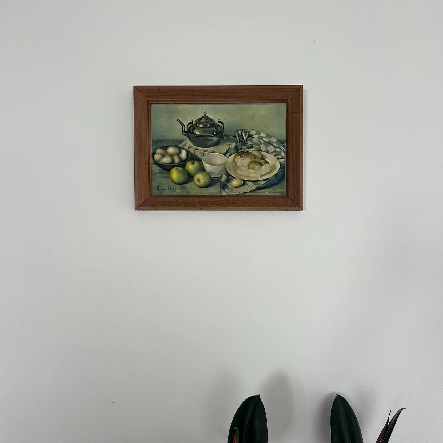 Thrifting artwork is a big yes for me.
You will often find it&rsquo;s unique, attached to a story and affordable! Think outside the square of what could be considered art too - a decorate masks as sculpture, a throw as a wall hanging, vintage plates 