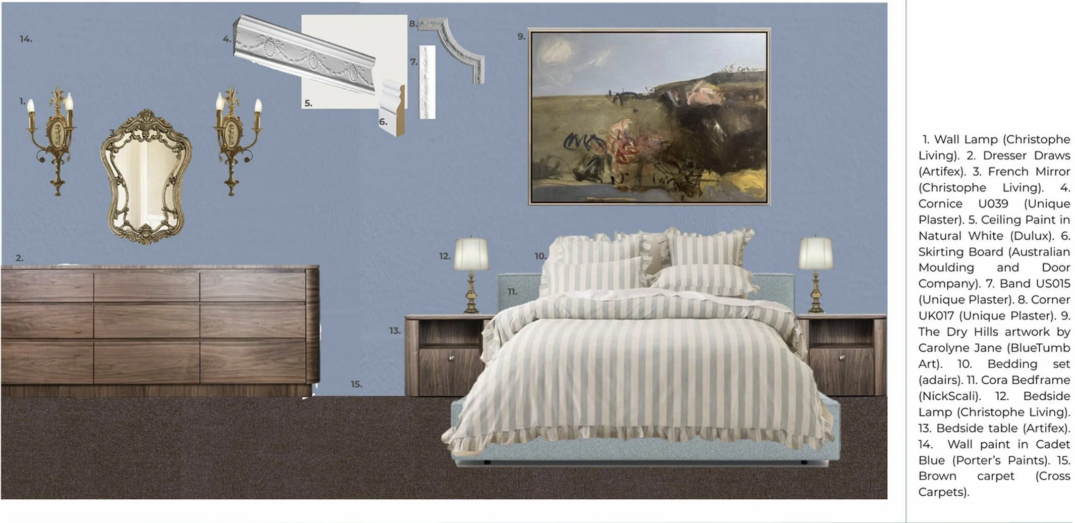 Bespoke design of a master bedroom created by Bortolazzo Interior Design