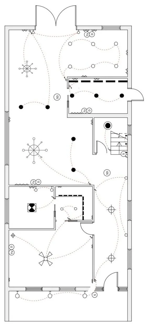 Terrace House Ground Floor Plan created by Bortolazzo Interior Design