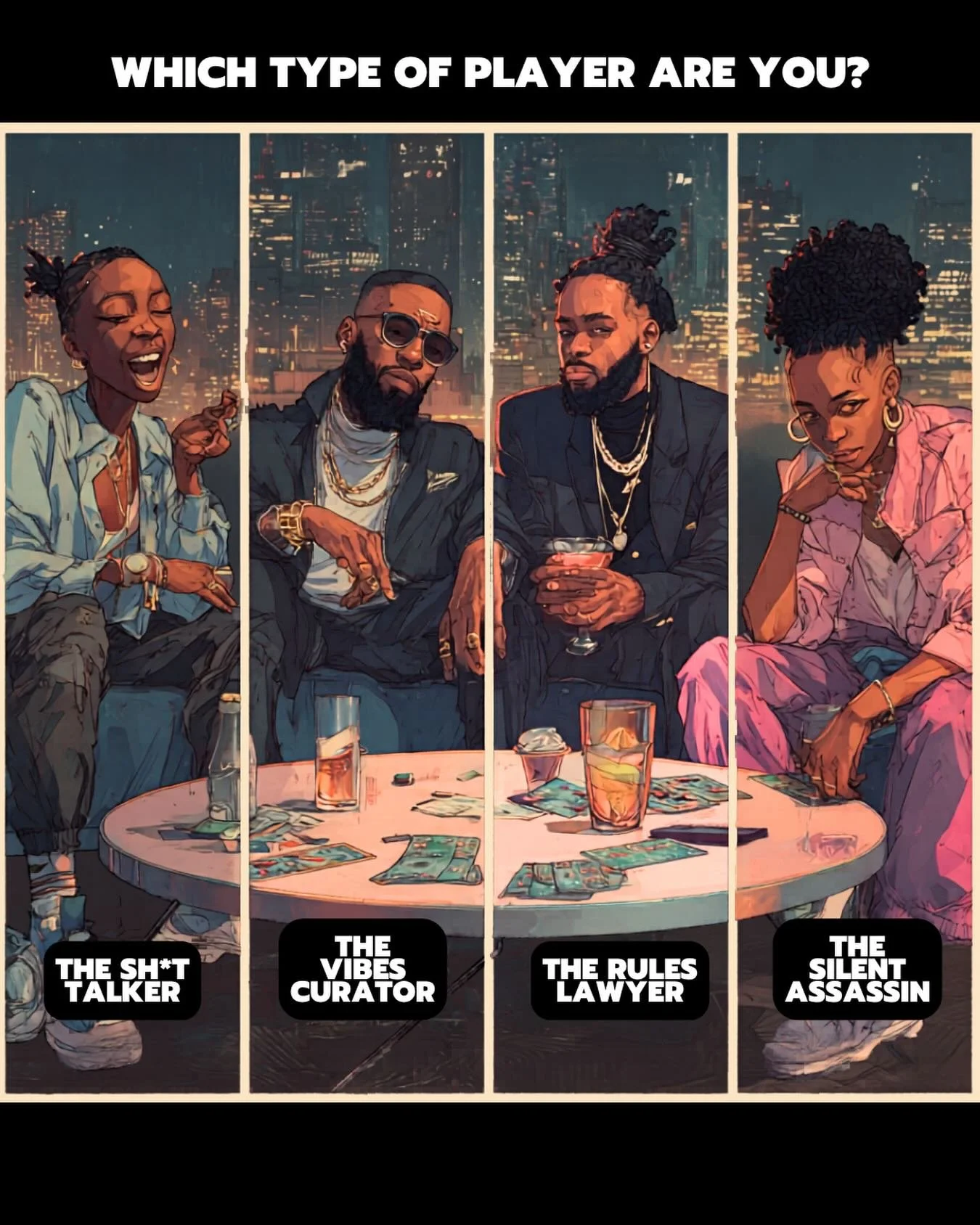 Which one are you? P.S. Well see all the above in Williamsburg on April 16th ☝🏾#gamenight #brooklyn #events #nightlife #thingstodo