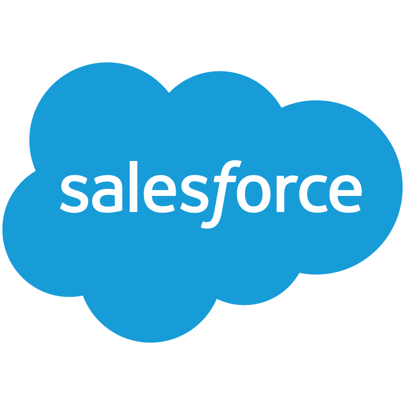 Salesforce logo in a blue cloud shape.