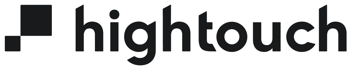 The image shows a logo with the text 'hightauc' in lowercase letters, with a black and white color scheme.