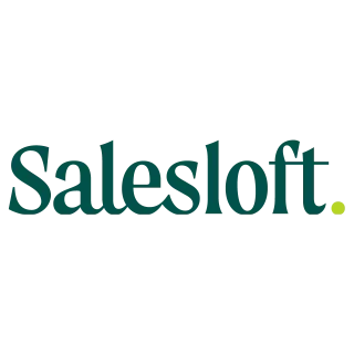 Salesforce logo with the word 'Salesoft' in black text beneath a colorful abstract graphic.