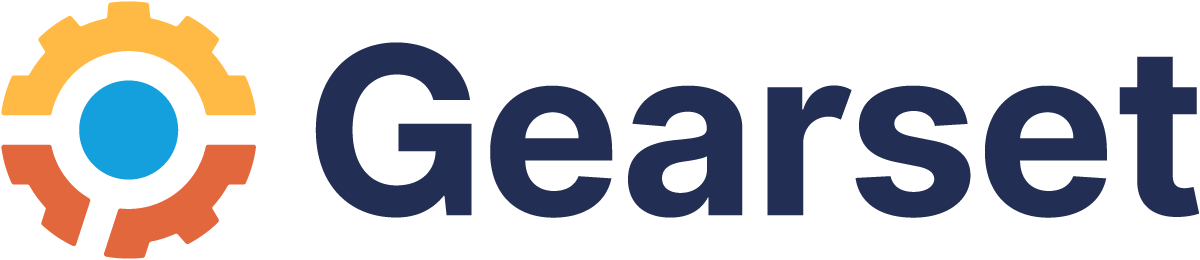 Logo with a gear icon and the word 'Gearset' next to it.
