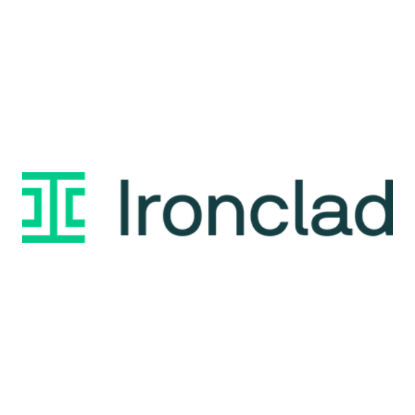 Ironclad logo with a green geometric emblem followed by the text 'Ironclad' in dark gray.