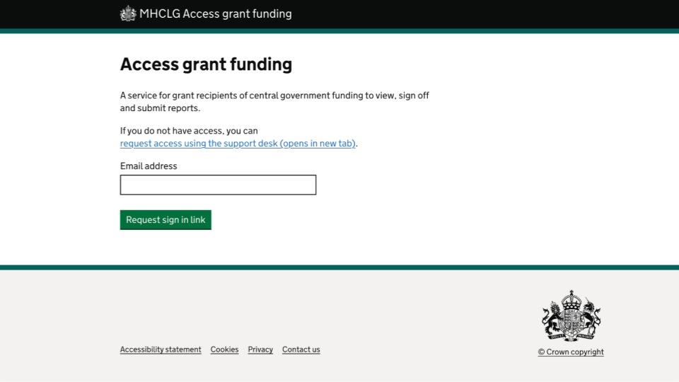 Supporting delivery of grant funding at MHCLG