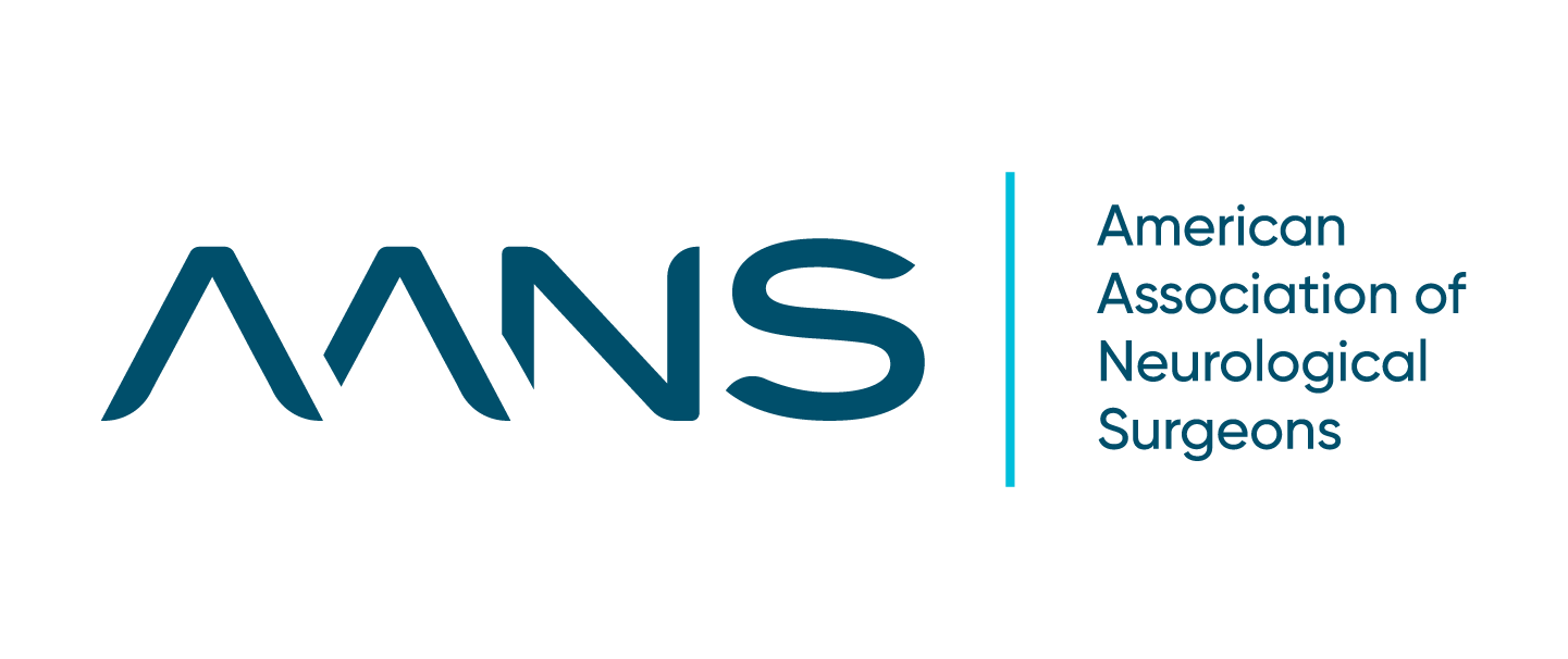 Logo of the American Association of Neurological Surgeons with the acronym AANS and the full name written beside it.