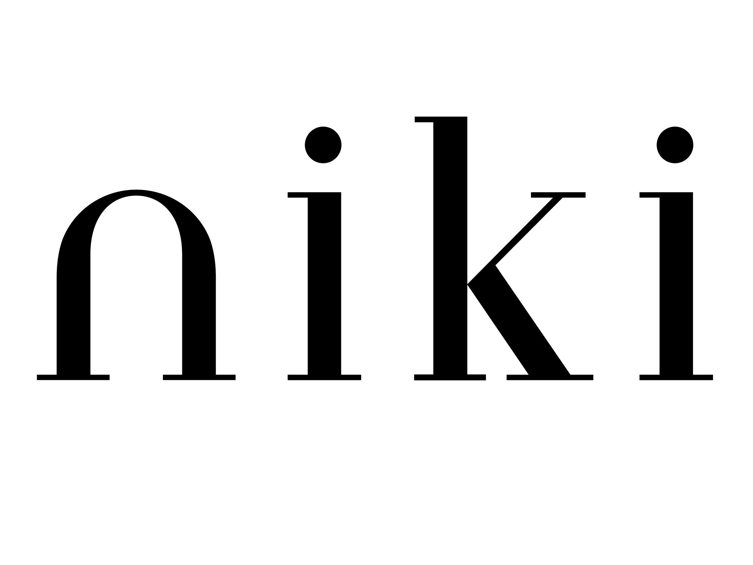 The word 'iki' written in lowercase with large, thin outlined letters on a black background.