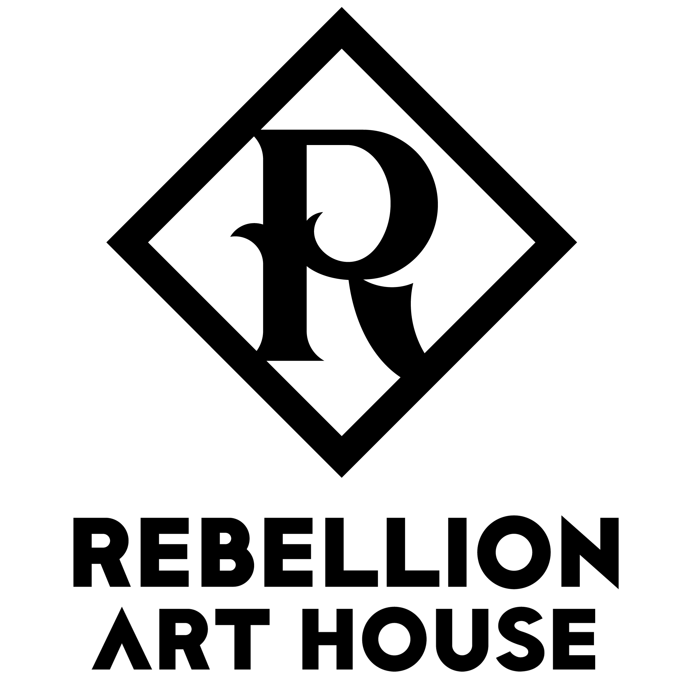 Black silhouette of a cat sitting upright with tail curled, facing to the right.