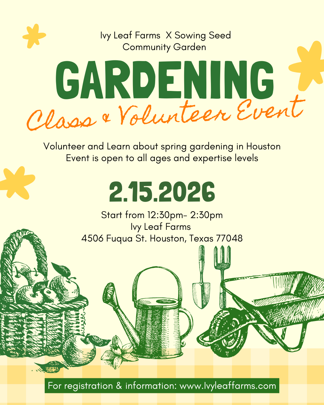 For the Love of Gardening  Class &amp; Volunteer Event  