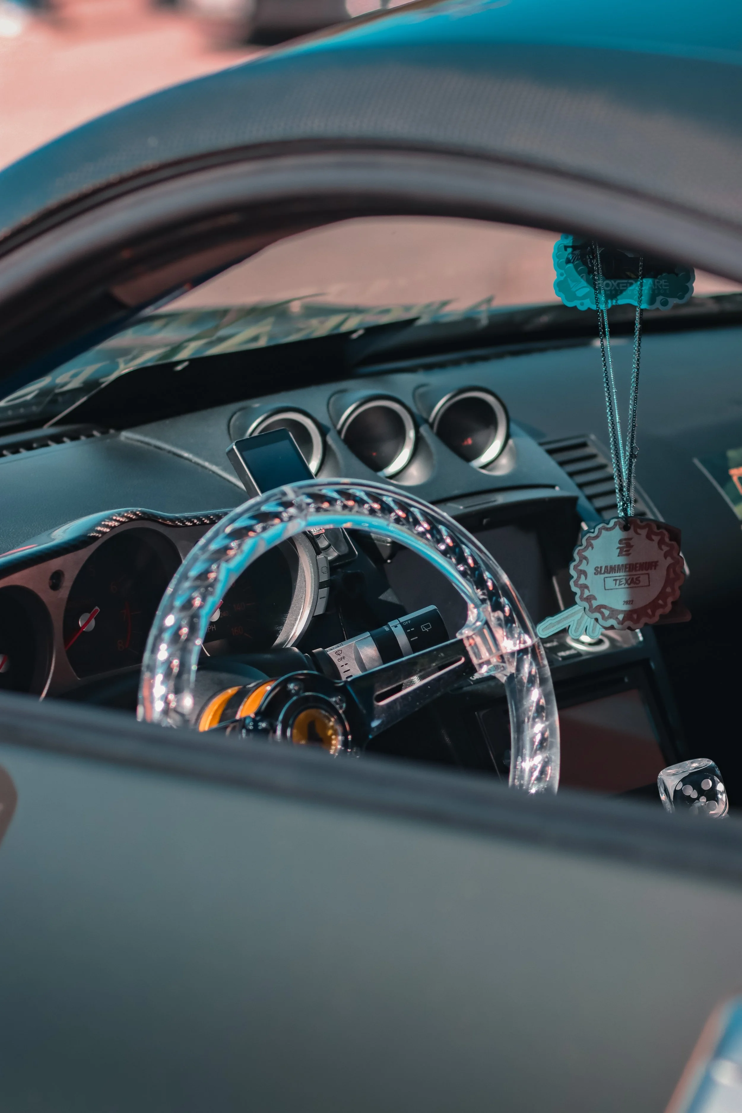 Geometric drawing of an outline square with sections divided by vertical, horizontal, and circle lines.