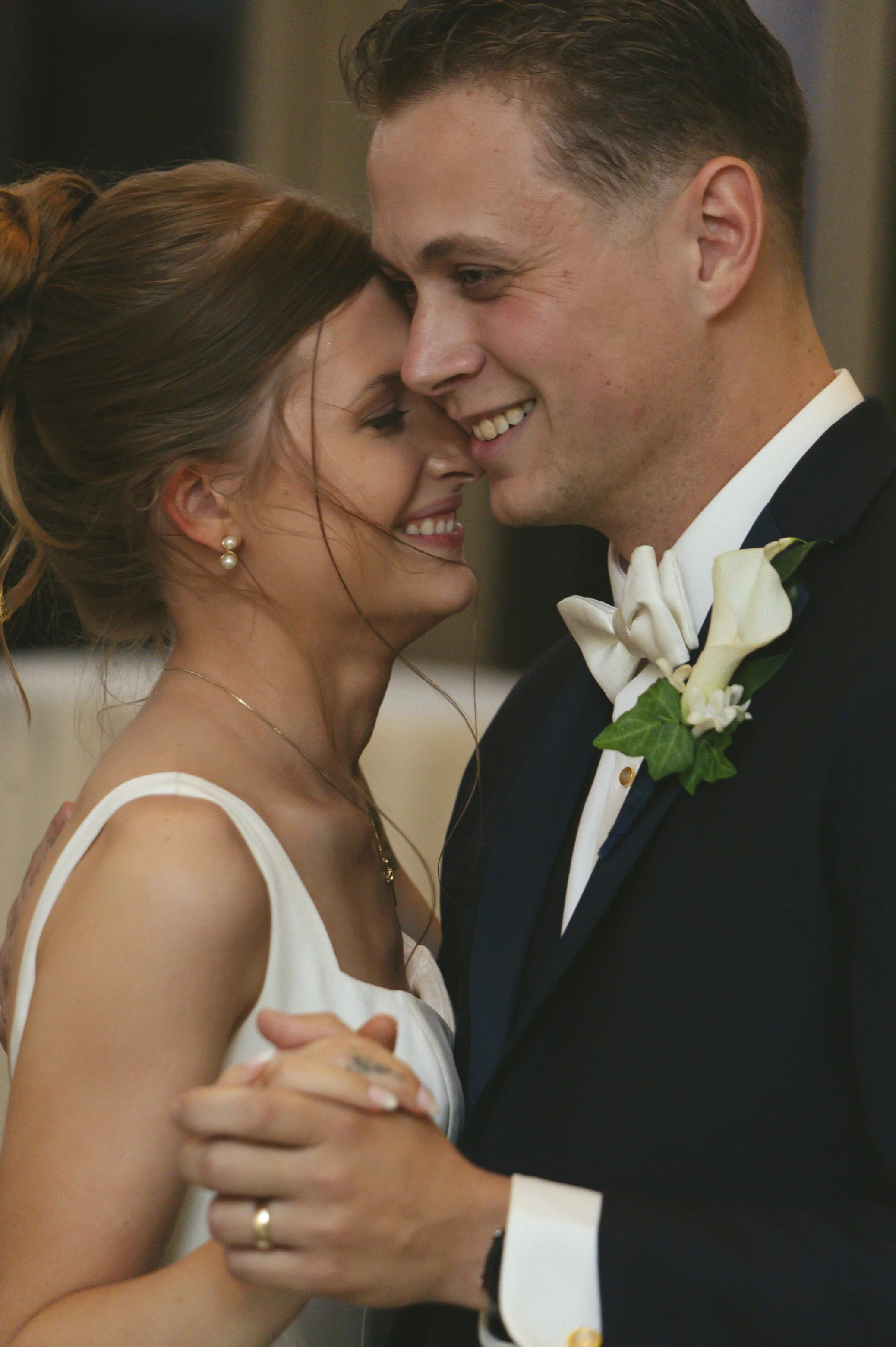 maryland wedding couple sharing their first dance candid moment