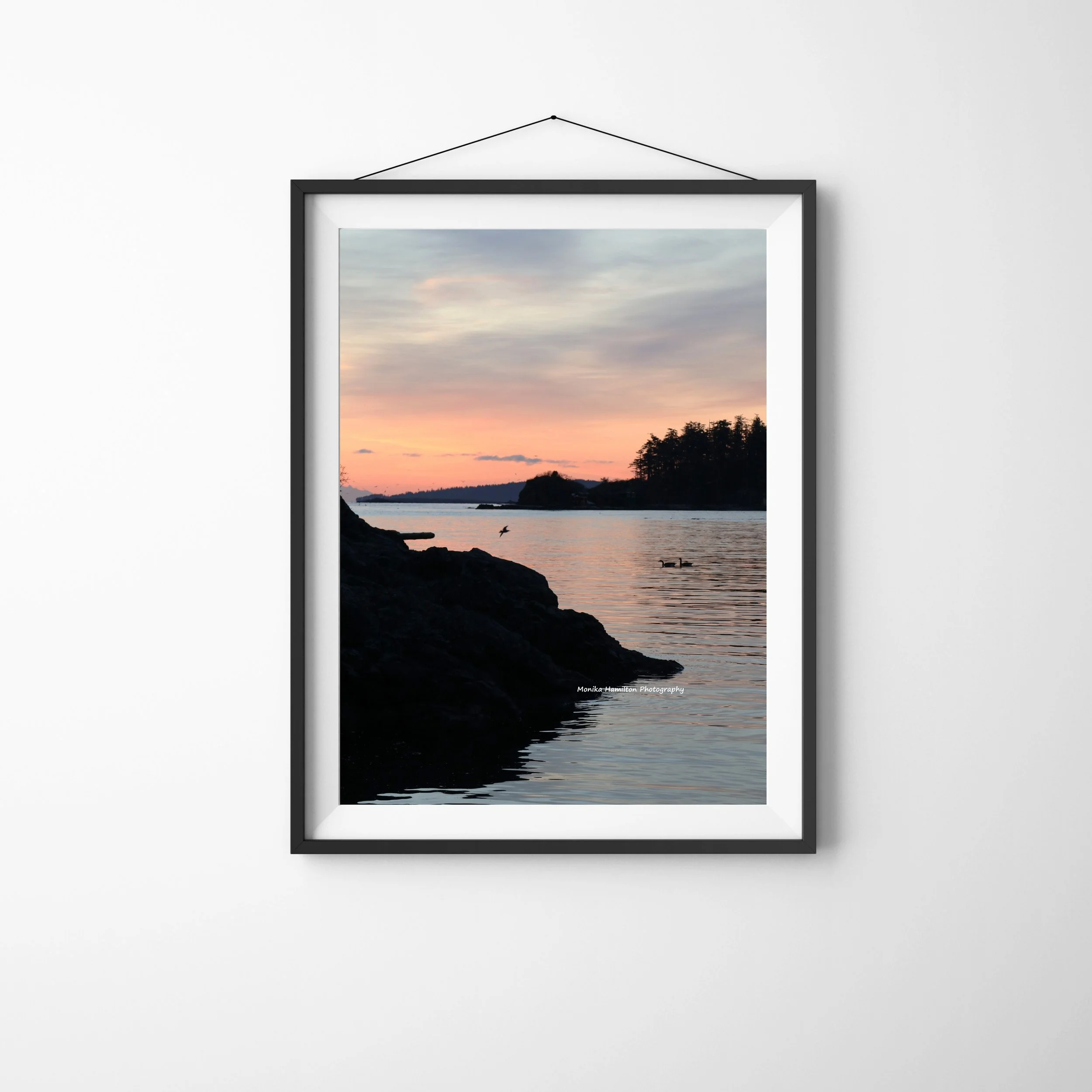 Neck Point Sunrise, Nanaimo, BC: 
This original vertical picture taken on beautiful Vancouver Island, British Columbia, Canada, would bring a peaceful ambience to your home. Available as a canvas or photo print. Choose between colour or black and whi